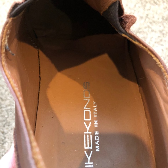 Men's Brown, Mike Konos Italian Shoes (Size 9) - Picture 8 of 10